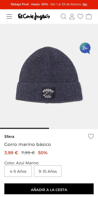Sfera Gorro marino básico por 3,99€.
