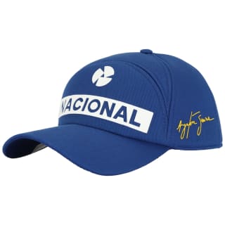 Boné Adulto Ayrton Senna, modelo Interlagos de Aba Curva Snapback - R$ 69,99