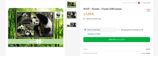 Puzzle de 1000 piezas WWF Pandas por 10.8€