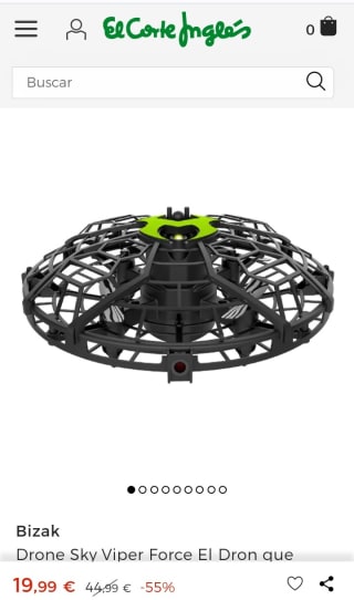 Drone Sky Viper Force El Dron que controlas con tus manos Bizak por 19,99€.