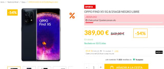 Smartphone OPPO Find X5 5G 8/256GB por 389€
