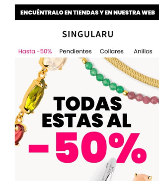 Hasta 50% descuento en Singularu