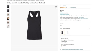 Pack de 6 Camiseta sin mangas Oneil en negro o blanco por 22,99€ (3,83€/ud)