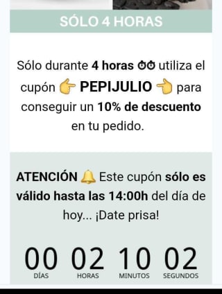 10% descuento en tu pedido