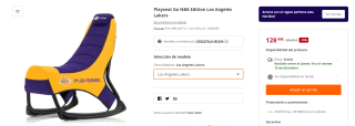Silla Gaming Playseat Go Nba Edition-La Lakers por 128,99€