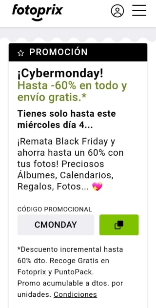 Hasta -60% de Descuento en Fotoprix.