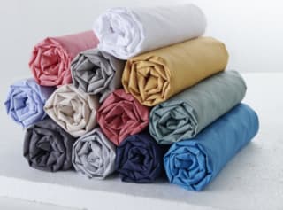 Actuel Drap housse uni en coton 57 fils à 18,19€