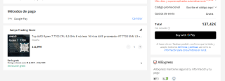 AMD Ryzen 7 7700 CPU 5,3 GHz 8 núcleos 16 hilos por 137,42€