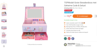 TOPModel Grote Sieradendoos met Geheime Code & Geluid voor €15 bij Lobbes