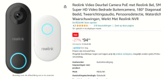 Reolink Video Doorbell PoE-versie + chime bedraad voor €94,99 bij Amazon