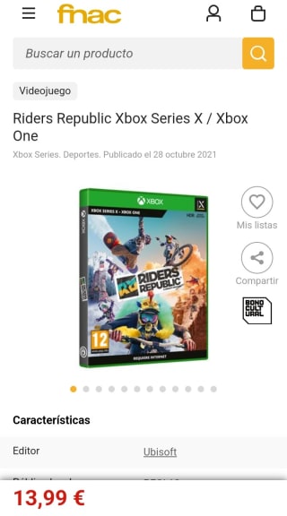 Riders Republic Xbox Series X / Xbox One por 13,99€.