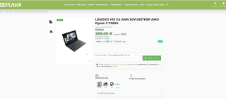 LENOVO V15 G4 AMN 82YU00TKSP AMD Ryzen 3 7320U a tan solo 269€