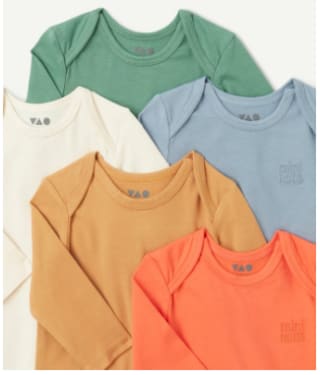 [Membres Taokids] Lot de 5 Bodies Manches Longues à 9,99€