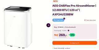 AEG AXP34U338BW Pro airconditioner voor €269 bij iBOOD