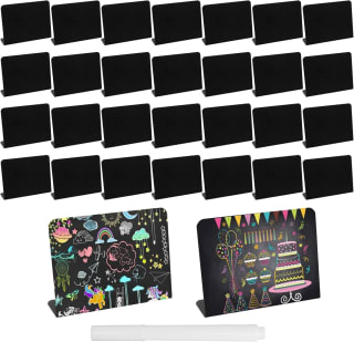 30 Mini pizarras de 75x100mm por 6€