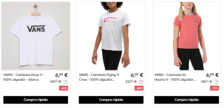 Ropa, calzado y accesorios Vans desde solo 1,50€ preciazos