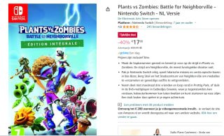 Plants vs. Zombies De strijd om Neighborville - Complete Edition voor €17,99 bij Amazon