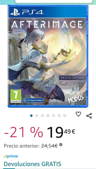 Afterimage Deluxe Edition PS4 por 19,26€.