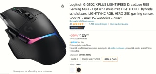 Logitech G502 X Plus draadloze gamingmuis voor €109 bij Amazon