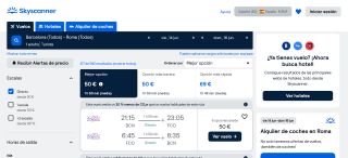 Vuelos a Roma desde 50€ con Skyscanner