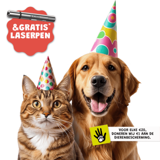 20% korting op je hele bestelling + gratis laserpen bij JC Pets