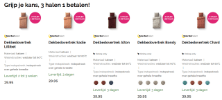 3 halen 1 betalen op dekbedovertrekken bij Beter Bed