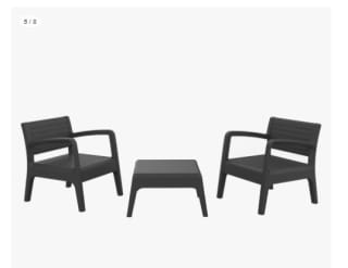 Conjunto de Jardín MIAMI Tete a Tete Grafito para 2 Personas por 70.99€ (Cuenta Nueva 58.99€)