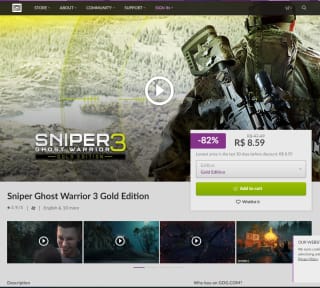 Jogo: Sniper Ghost Warrior 3 Gold Edition para PC na GOG - R$ 8,59