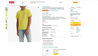 Camiseta Levi's Hombre Housemark Graphic Tee Green Sheen por 13,50€