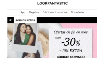 Hasta -30% + 10% EXTRA en Lookfantastic