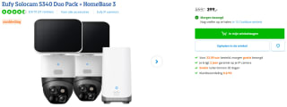 Eufy Solocam S340 Duo Pack + HomeBase 3 voor €399 bij Coolblue