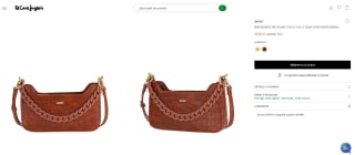 SKPAT Bandolera de mujer Coco con 2 asas intercambiables color marrón o amarillo por 19,99€