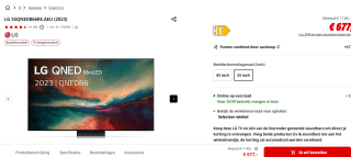 LG 55QNED866RE (2023) voor €677 bij de Mediamarkt
