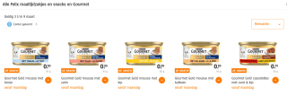 Alle Felix maaltijdzakjes en snacks en Gourmet 2de voor de halve prijs bij de AH