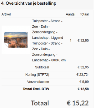 Tuinposter met eigen foto of collectiebeeld vanaf €9,23 dmv code bij Fotocadeau