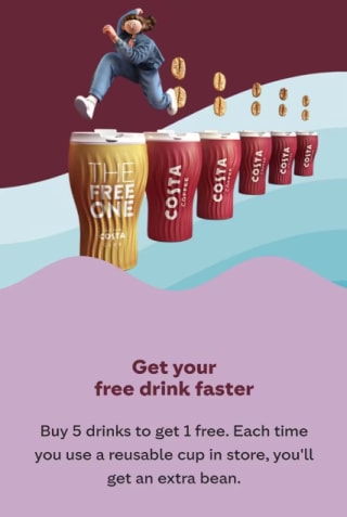 Free COSTA Drink After 5 Purchases