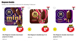 Alle Magnum Double voor €1,99 bij Dirk