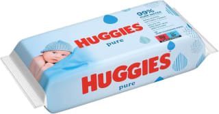 Huggies billendoekjes - Pure 99% water - 18 x 56 stuks - 1008 doekjes voor €15,39 bij Amazon