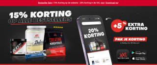 Tot 20% korting op bestsellers via de XXLNutrition app