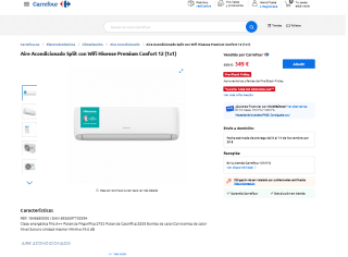 Pre Black Friday Aire Acondicionado Split con Wifi Hisense Premium Confort 12 por 349€