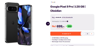 Google - Pixel 9 Pro - 128GB - Obsidian voor €699 bij Ibood