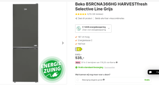 Beko B5RCNA366HG koel-vriescombinatie voor €535 bij Expert