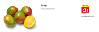 1 zoete Mango voor €0.89 bij de Lidl