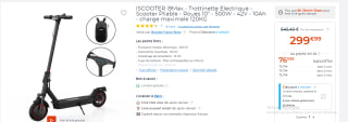 Trottinette électrique iScooter i9Max à 640,49€