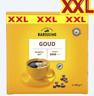 Barissimo 2-pack filterkoffie goud 2x500 g.voor €9,99 bij de Aldi