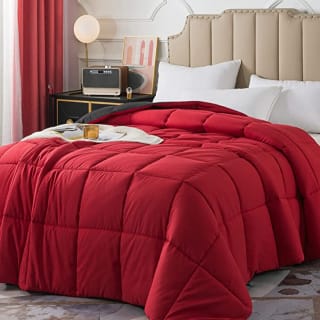 Edredón Queen Rojo Hipoalargénico a $405 en Amazon