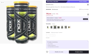 Pelotas de pádel Nox Titanium Pro - Alta Calidad y Resistencia Mejorada por 8,92€