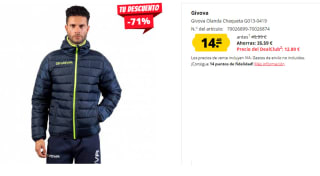 Chaqueta para Hombre Givova Olanda por 14.4€