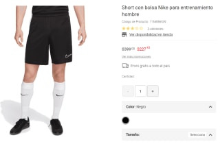 Short con Bolsa Nike por $227 | Descuento Liverpool