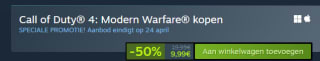 Collection of Duty 4: Modern Warfare voor €9,99 via Steam